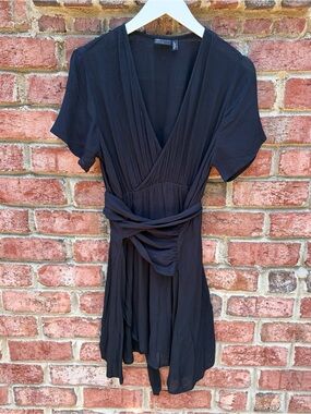 Wrap-Style Maternity Mini Dress